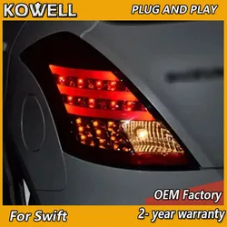 Car Styling for Suzuki Swift Tail Lights 2010-2016 Swift Taillights DRL+Turn Signal+Brake+Fog+Reversing