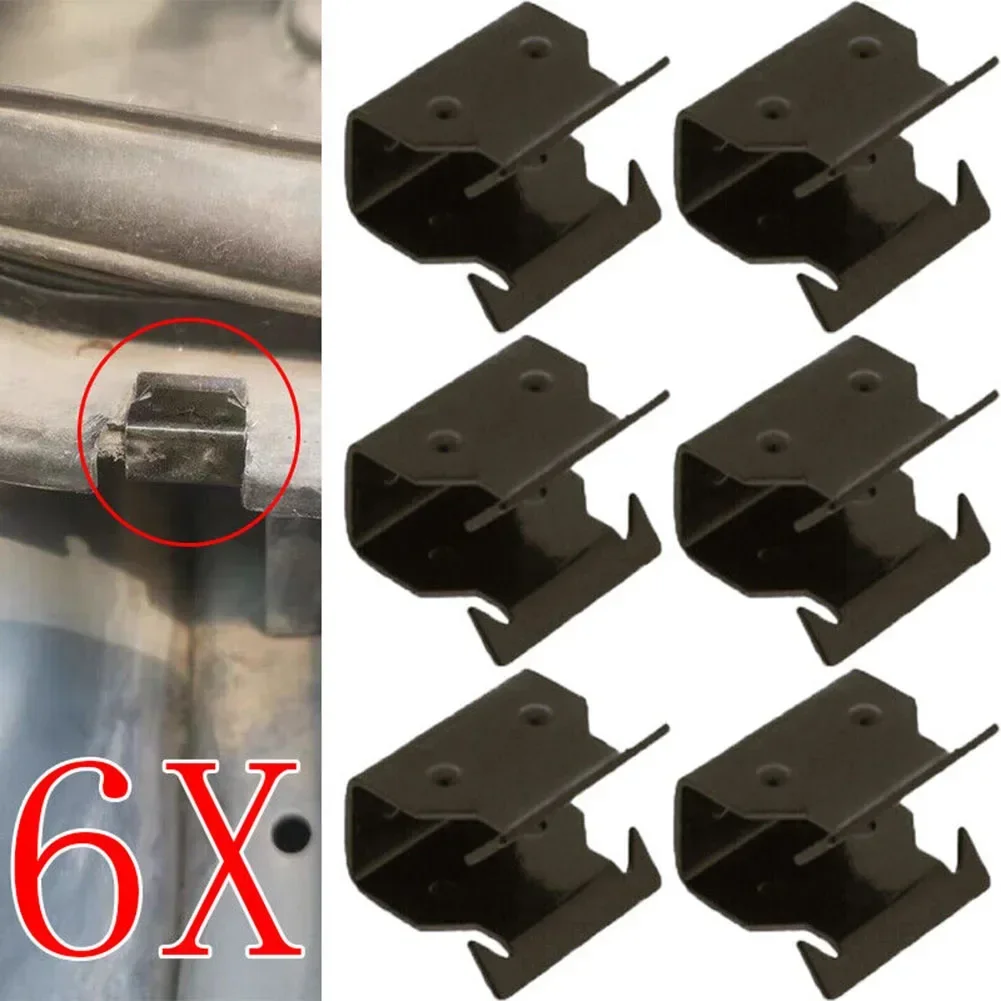 Black 6pcs Car Metal Clamps Cowl Scuttle Panel Trim Clips For Ford For Focus MK2 OEM Part Number 1329640 Accessories