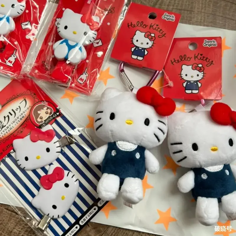 Sanrio Hello Kitty muñeco de peluche lindo bolso de dibujos animados colgante Kawaii mochila decoración amor hebilla llavero gancho regalos de vacaciones