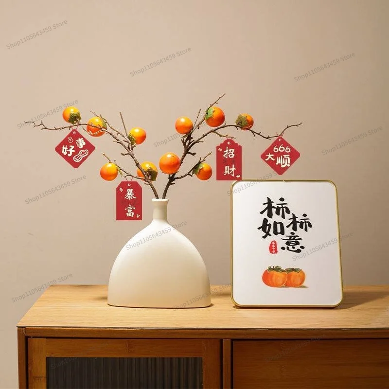 For peace and joy decorative ornaments TV cabinet housewarming living room table persimmon ruyi persimmon desktop display
