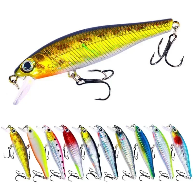 Minnow Crank Wobbler Jerkbait Fishing Lure,Artificial Carp Bait Wobblers,Swimbait Fishing Tackle for Bass, Pike, Carp, 8.8cm, 9g