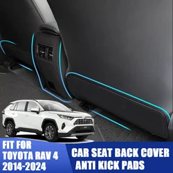 For Toyota RAV4 2014 15 18 19 20 21 22 23 2024 Seat Back Anti Kick Pads Car Seat Cover Protection Kick Mat Interior Accessories