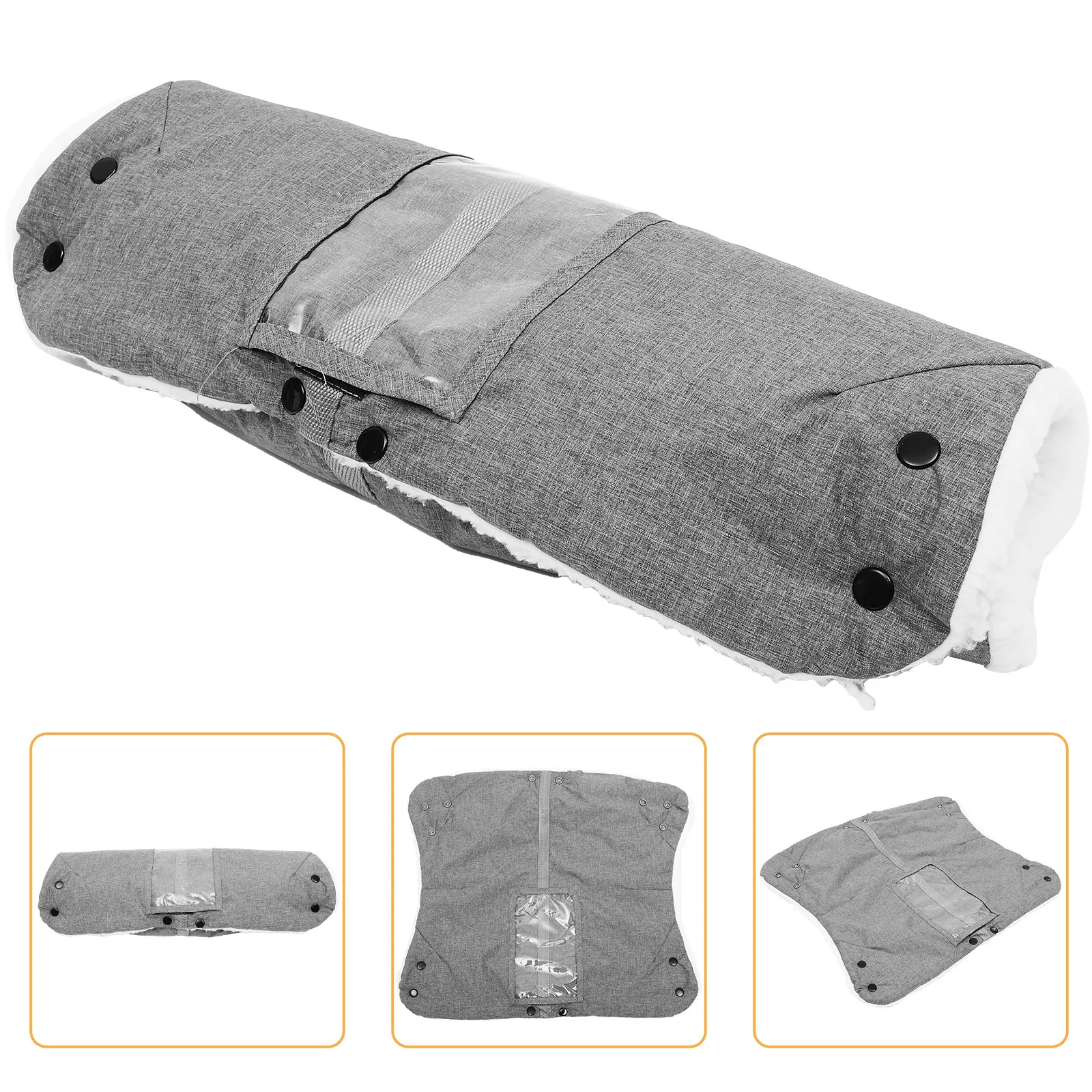 

Warm Windproof Stroller Hand Muff for Winter Cold Weather Outdoor Use Detachable Insulated Cotton Design for Men Women Pushchair