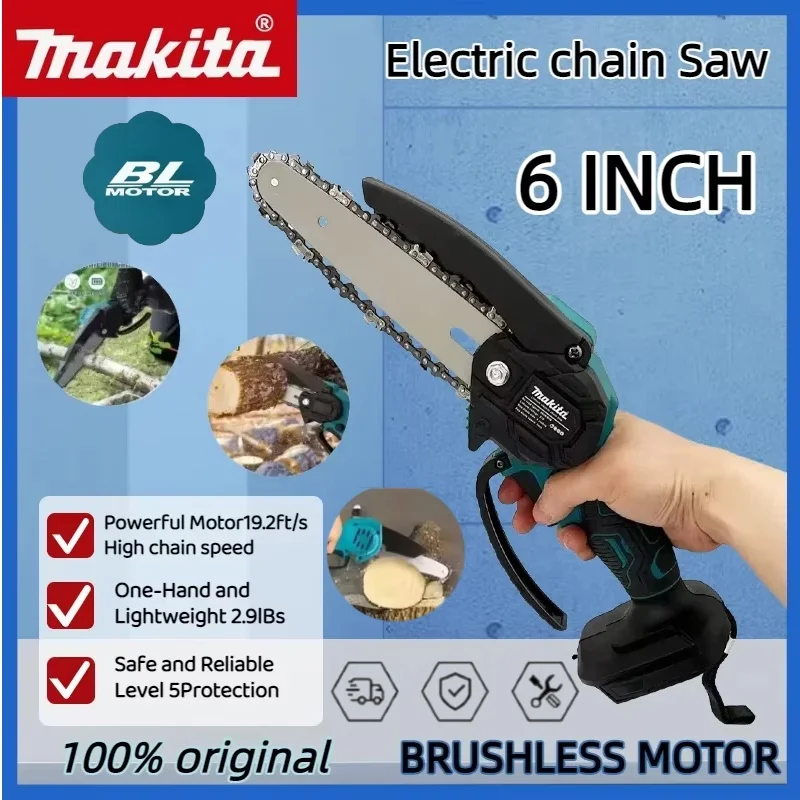

Makita Original Mini Chainsaw Woodworking with 6-inch Logging Sawzall Mini Portable Chain saw Small Handheld 18V Electric tool