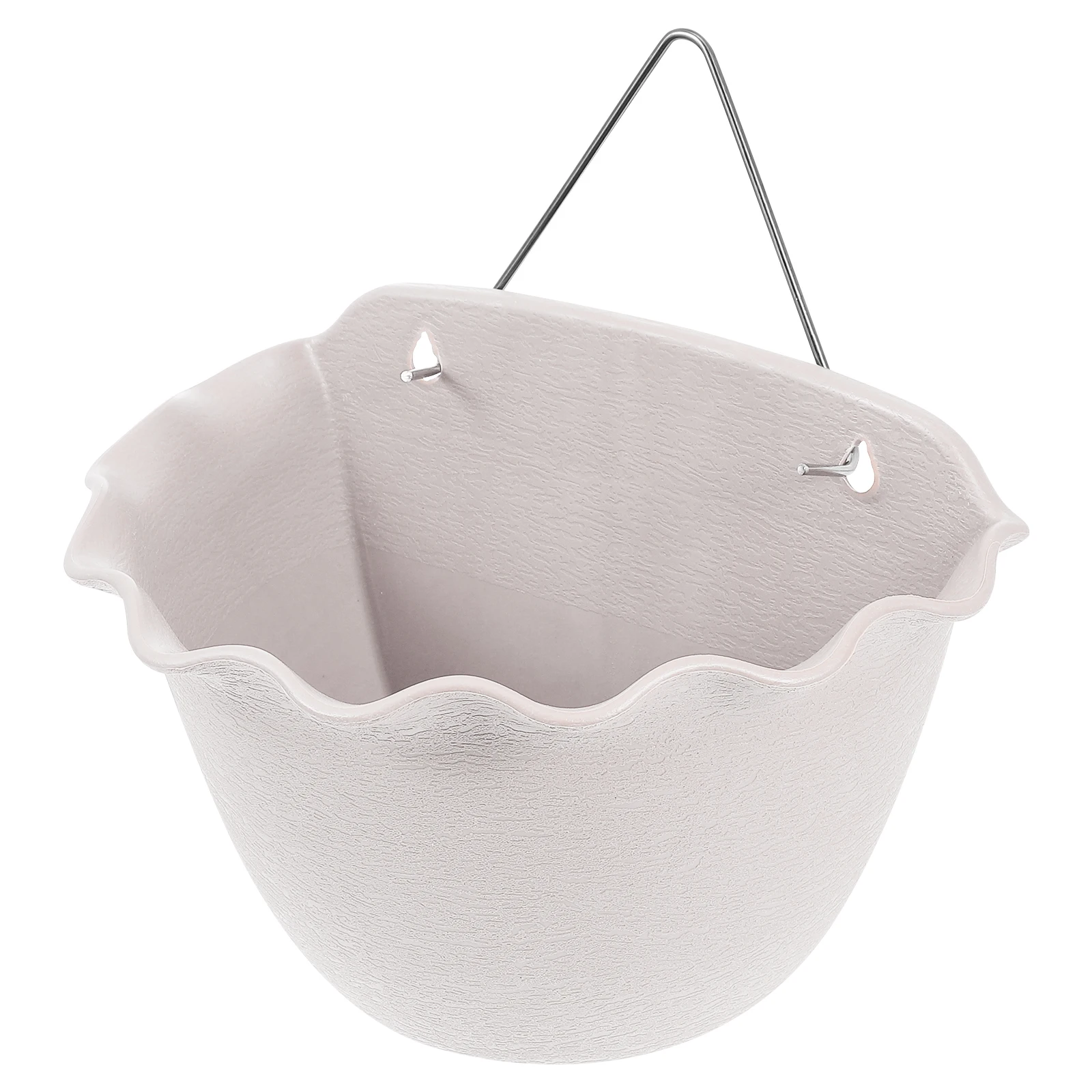

Retro Spray Painted Hanging Basket Flower Pot Large White V Hook No Trace Durable Sturdy Balcony Garden Yard Planter Wall Mount