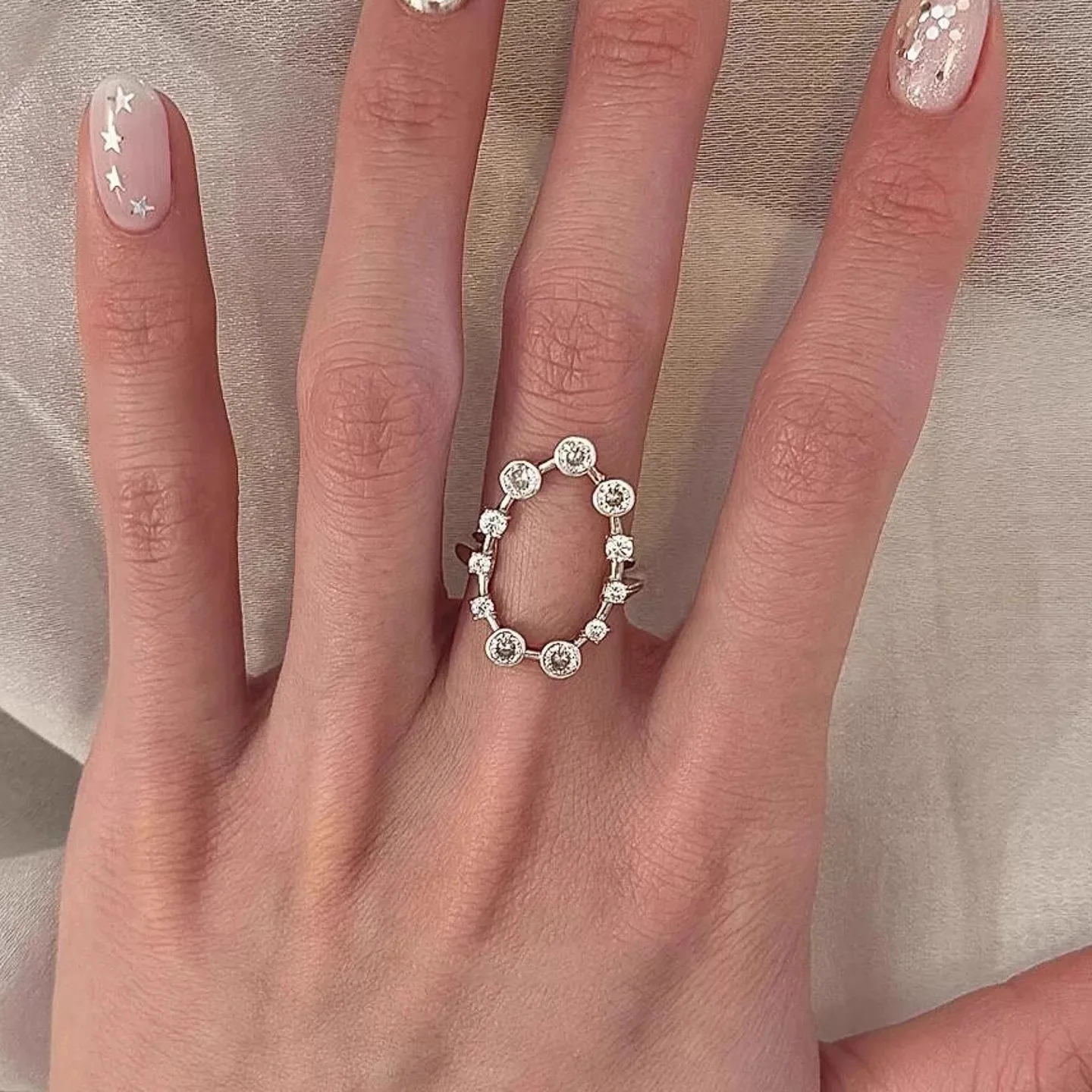 

Sweet Cool Exaggerated Hollow Ring for Women Faionable Hip Hop Open Finger Ring Versatile ular Index Ring Korean Sle