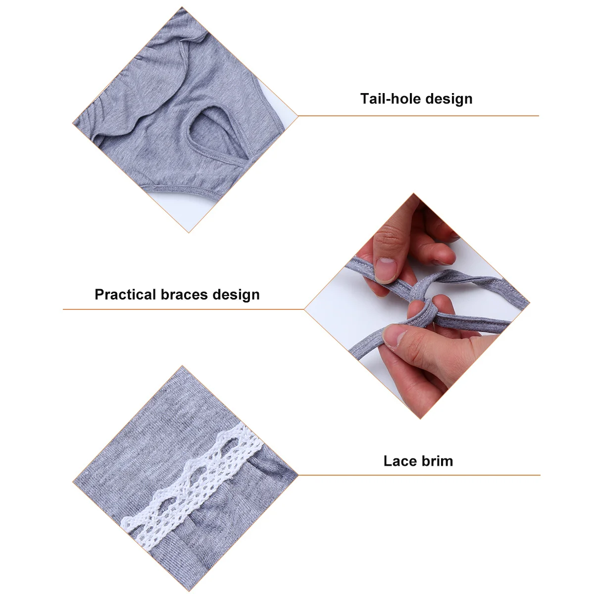 

1Pcs Pet Diaper Female Dog Period Pants Light Gray Size S Pet Underwear Menstruation Physiological Period Protection