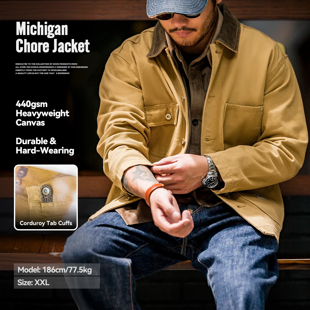 Винтажные тяжелые куртки Maden Michigan Chore