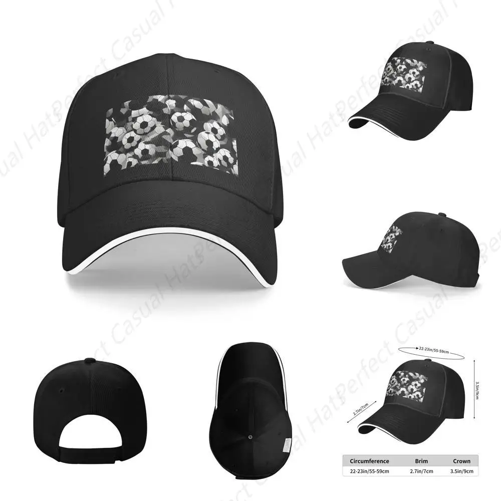 

Hot-Selling Classic Soccer Printing Hat Sandwich Caps Peaked Caps Trucker Hat Men Women Outdoor Sport Travel Sun Visor