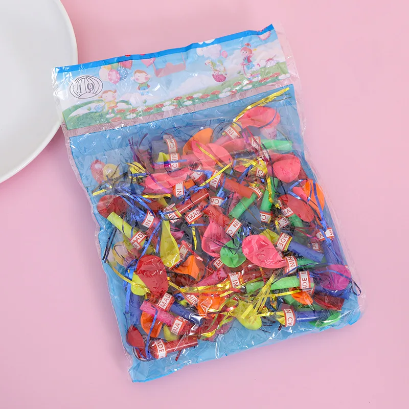 48 Stücke Goldfaden Ballon Pfeife Spielzeug Kinder Geburtstag Partybevorzugung Pinata Füllstoff Ostern Kindertag Karneval Partybevorzugung Dekoration