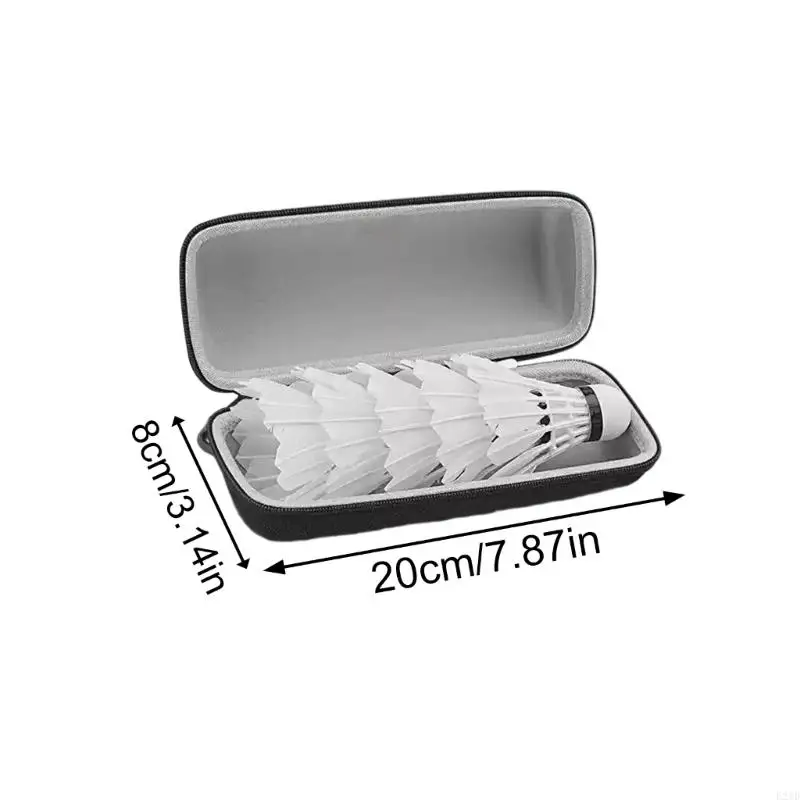   Sturdy Badminton Shuttlecock Storage Case 5 Ball Capacity Easy Attachment Clip