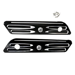 Shallow Cut Drive Contrast Cut Saddlebag Latch Covers Fit For Harley Touring Street Road Glide Road King 2014-2023 Models