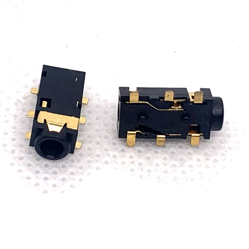 10pcs/lot NEW 2.5mm Female Audio Connector 6 Pin SMT SMD Stereo Headphone Jack Socket PJ-242 Wholesale