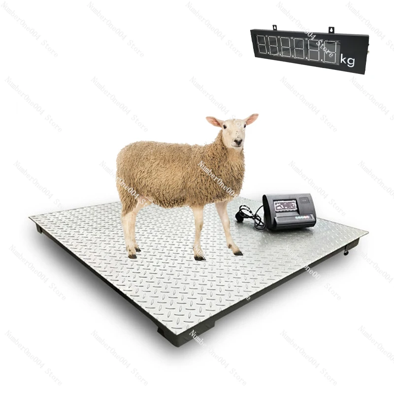 LS-1 2T 2000kg Sheep Pig Cow Platform Floor Livestock Animal Weight Scale for Pasture