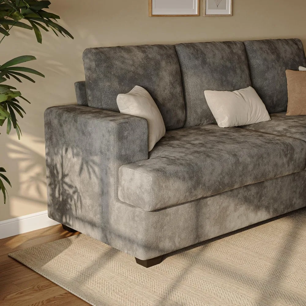Seater Couches for Living Room Sofas Comfy Sectional Couch with 24" Deep Seat Loveseat Sofa for Small Apartment image 5