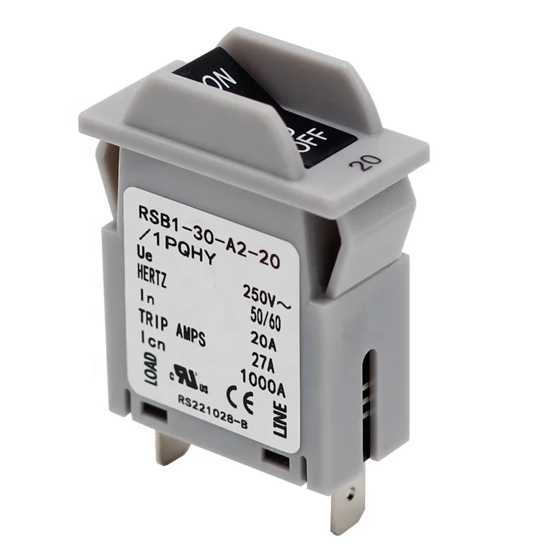 20A 250VAC  Toggle Single Pole Circuit Breakers Hydraulic Magnetic   Dc Mcb   Dijuntor  보호회로