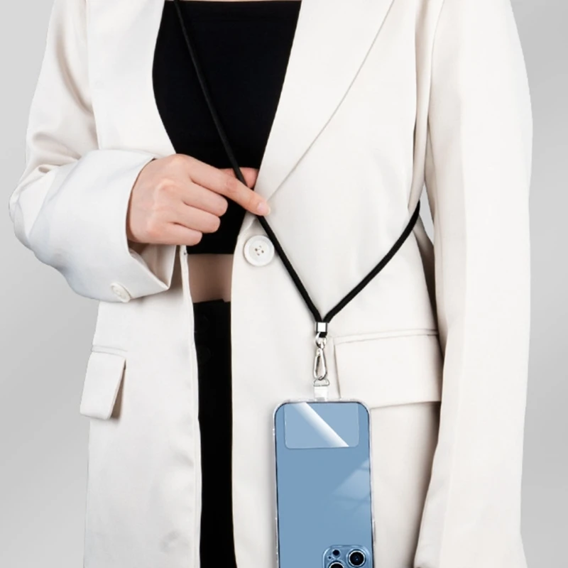 Dropship Phone Lanyard Patches Pad Tether Tab Phone Strap Connector with Metal Rings