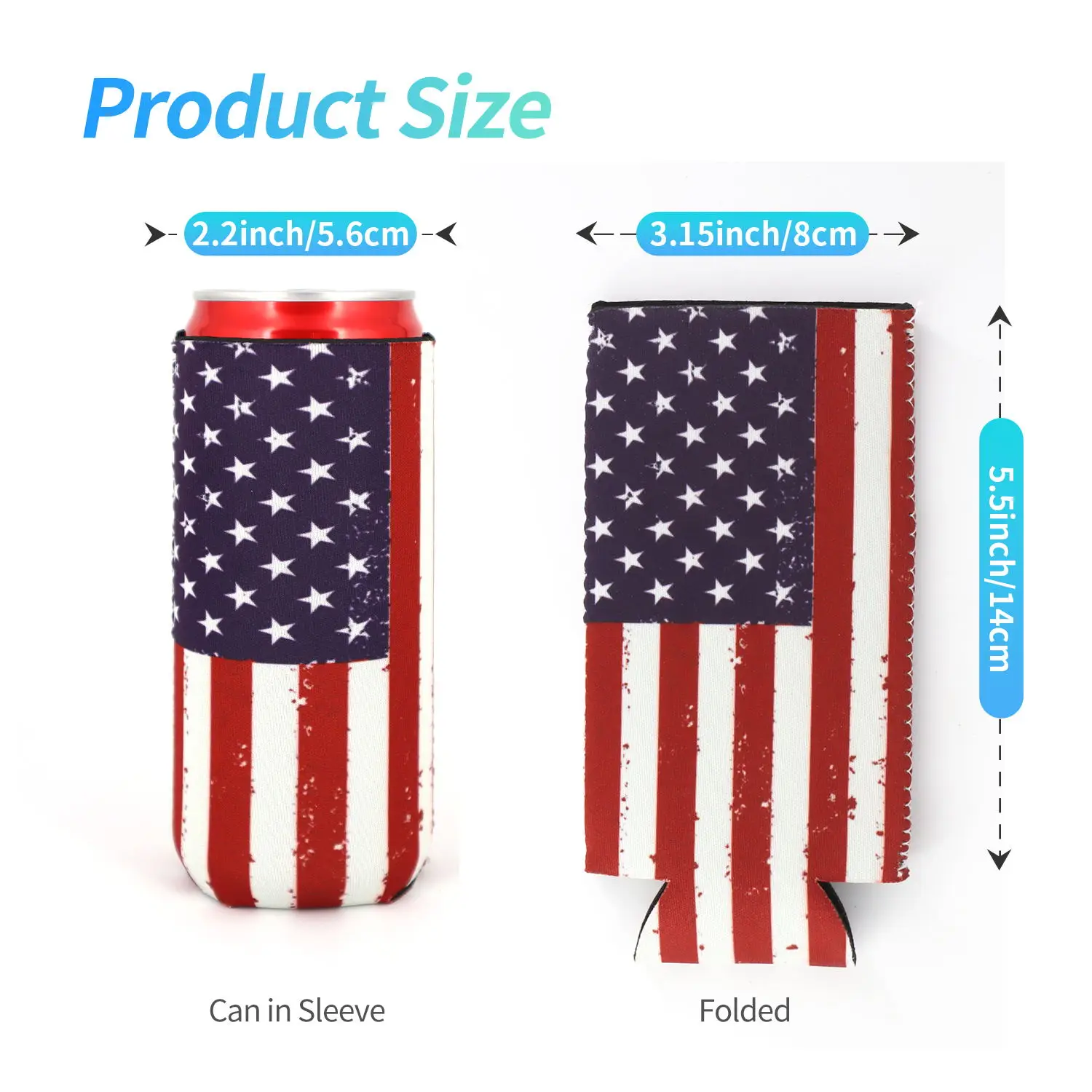 100pcs Creative Neoprene Can Cooler Sleeve for 330ml Slim Can Holder Sunflower Baseball Pattern Beer Soda Water Can Cover