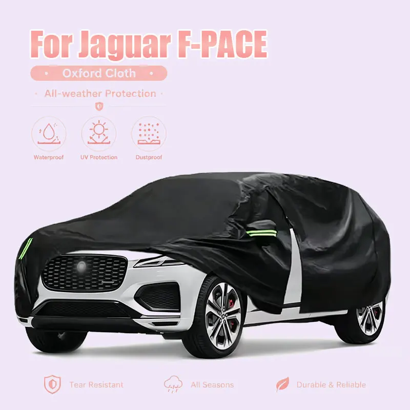 

For Jaguar F-PACE Full Car Cover Side Zipper Waterproof Dustproof Sun Protection Outdoor Exterior Accessories