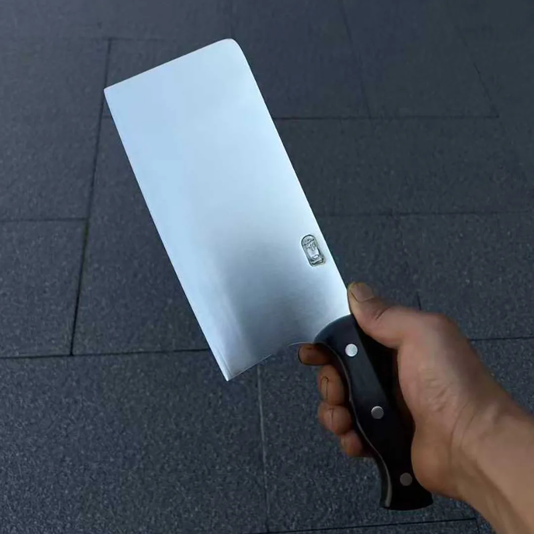 

7,5-дюймовый китайский нож шеф-повара, 3-слойный BG42, авиационный специальный стальной нож, ручка из черного дерева, нож для нарезки овощей, тесак, мясной кухонный нож