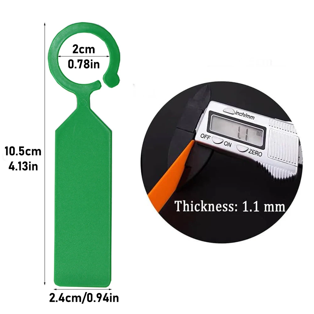 Пластиковые этикетки для растений 10 цветов, садовые бирки для посадки, кольцевые крючки, маркеры для деревьев, пластиковые водонепроницаемые