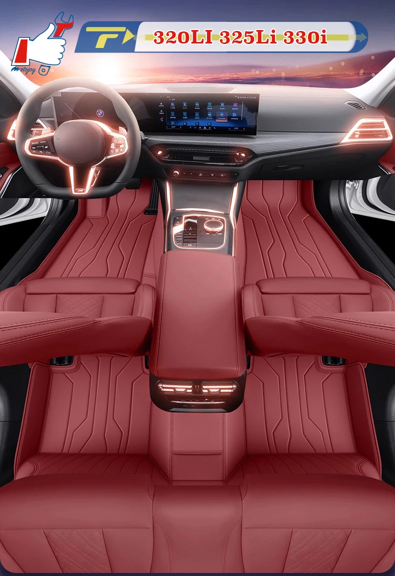 

Автомобильный напольный коврик с левым рулем для BmW 320LI 325Li 330i, коврик для ног с полным солнцем, напольный ковер, водонепроницаемый коврик
