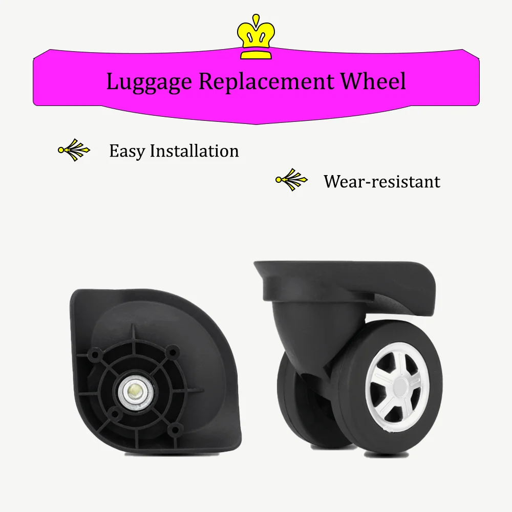 W045 Luggage Wheels Suitcase Replacement Accessories Universal Wheel Swivel Detachable Silent Reinforcement Casters Repairing