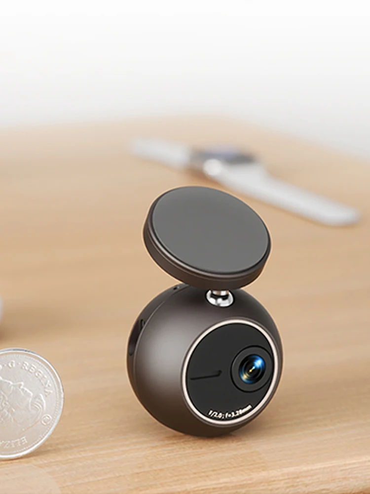 KAWA Dashcam MINI ORB 2K Intelligente Sprachsteuerung 360 °   Drehbarer 24-Stunden-Parkmonitor, Superkondensator, G-Sensor, verstecktes Design, Mini, einfache Installation, Spiegelungsfunktion,