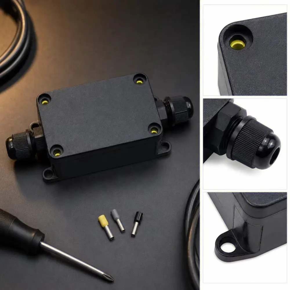 IP66 Junction Box 2-Way 3-Way Sealed Waterproof Electrical Cable Box Retardant Dustproof Cable Connector Installation Cables