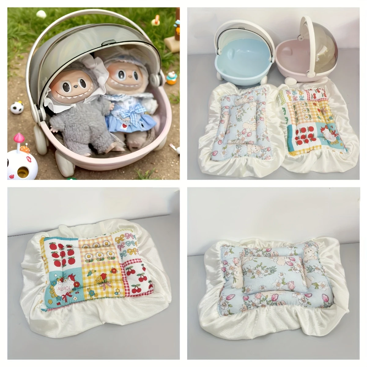 Niedliche Puppenschlafunterlage, Schlafmatte für Stubenwagen, geeignet für Baumwollpuppen und Plüschpuppen