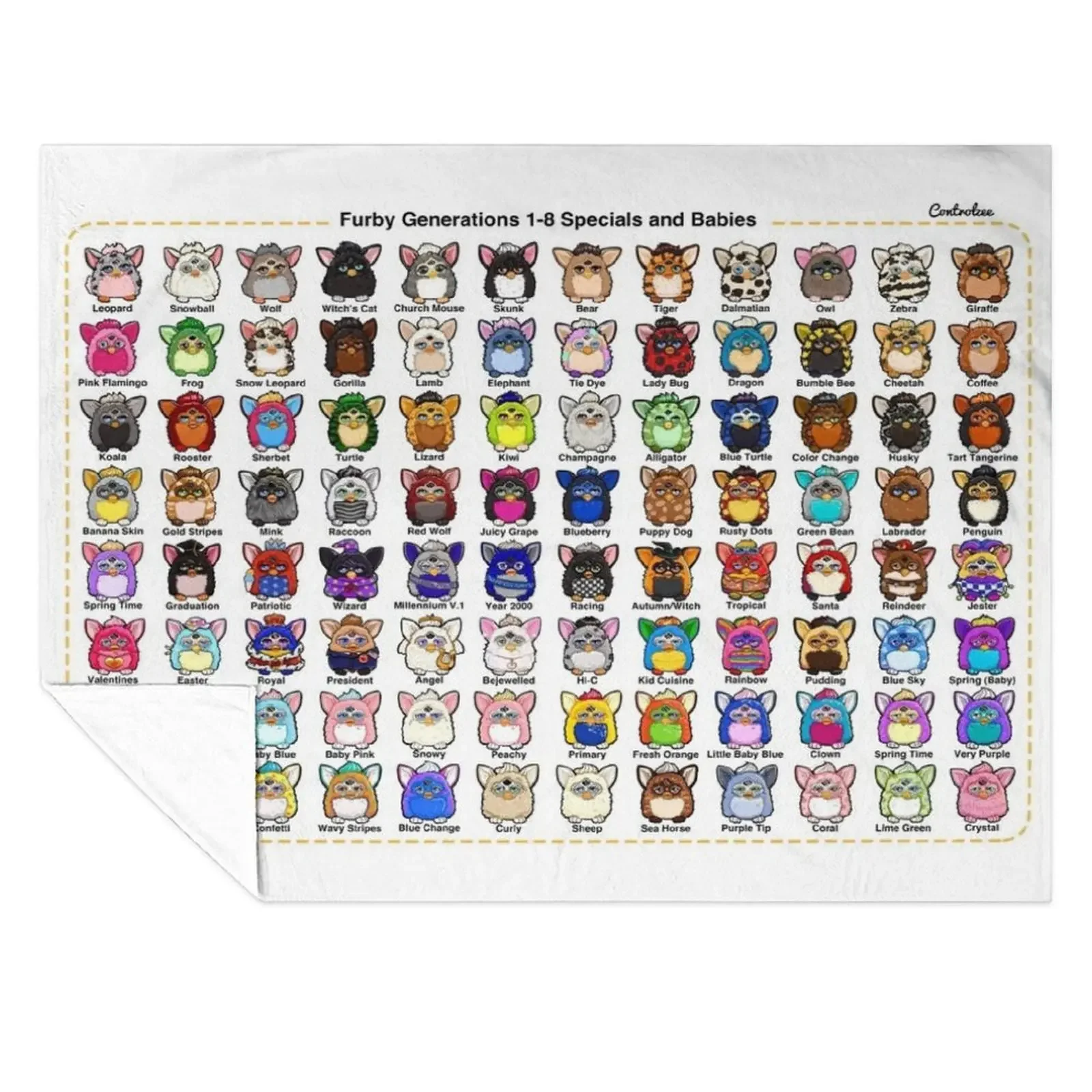 

Furby Collection Throw Blanket Large for winter Decorative Beds Plaid Blankets