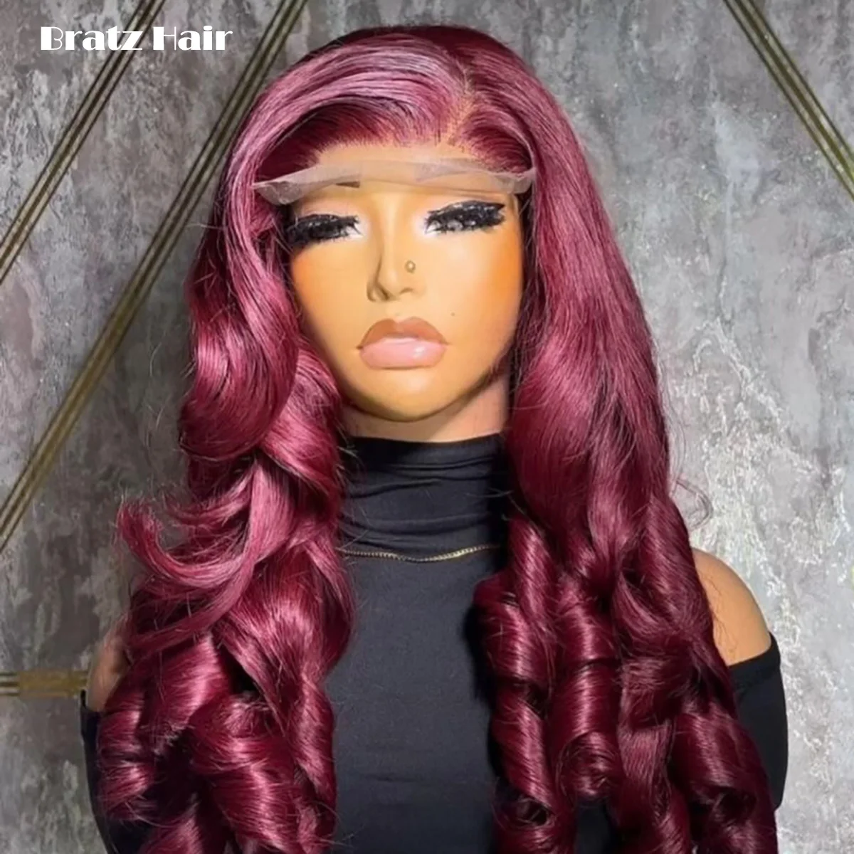 

400 Density 5by5 Loose Bouncy Curly Human Hair Wig 99J Burgundy Bouncy Curly 13x4 13x6 HD Lace Frontal Wig for Woman Pre Plucked