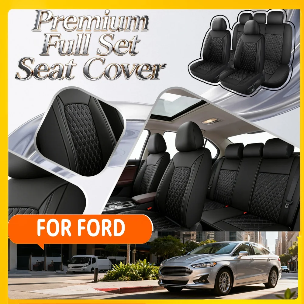 5-seater car seat cover For Ford For Focus Kuga F-150 Mustang Fiesta Mondeo Escape Edge S-MAX Explorer Ecosport Taurus Territory