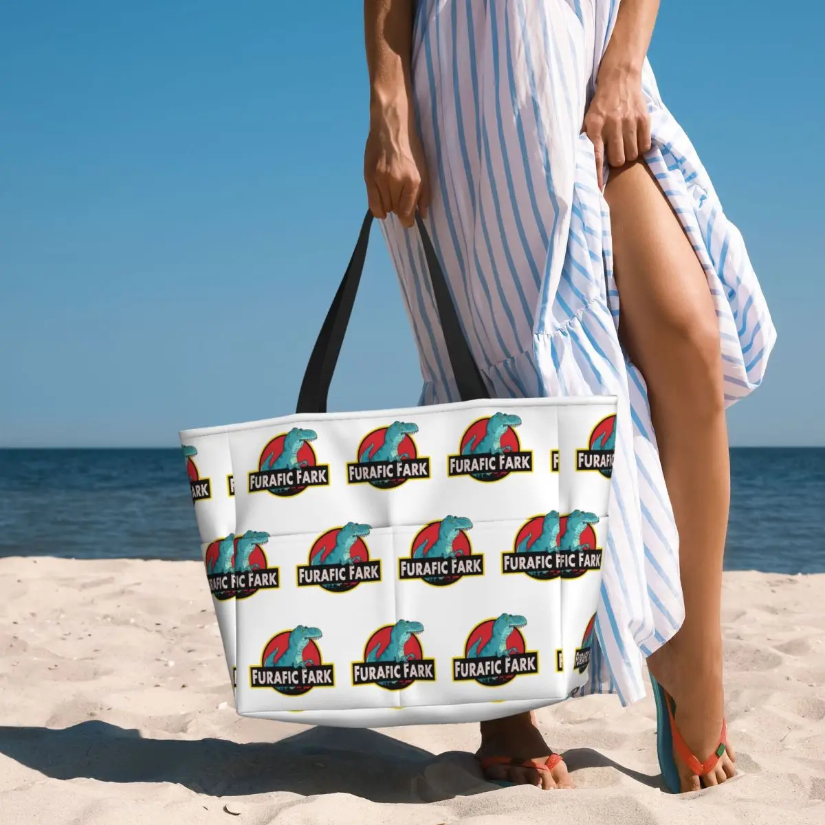 

Furafic Fark Beach Tote Bag Sport Gym Yoga Duffle Large Tote Bag Women Travel Bag Fitness bag