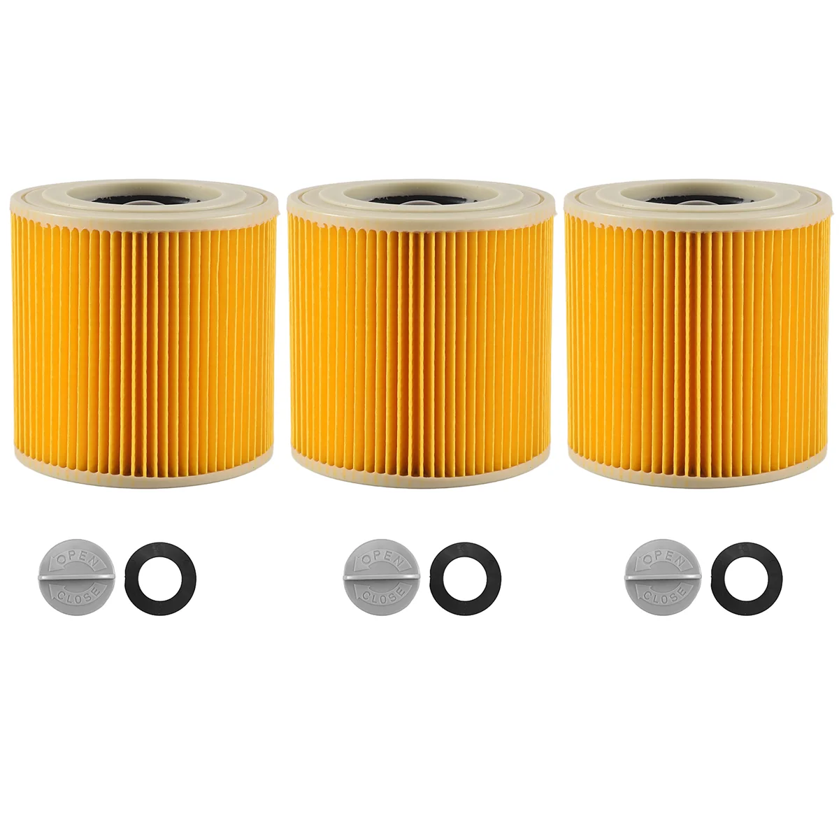 3 Pcs Cartridge Filter for Karcher Vacuum Cleaner WD3 Premium WD2 WD3 WD1 MV3 MV2 WD 3 P Extension Kit Against Fine