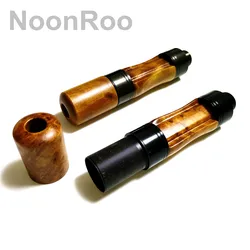 NooNRoo Burl Wood Spinning Reel Seat with Wood Nut, Fishing Rod Repair Seat, DIY Rod Building Repair