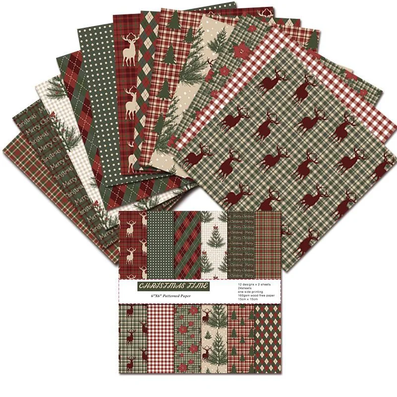 Álbum de recortes Vintage de Feliz Navidad, álbum de recortes de papel de Decoupage, cartulina Vintage, álbum de recortes DIY