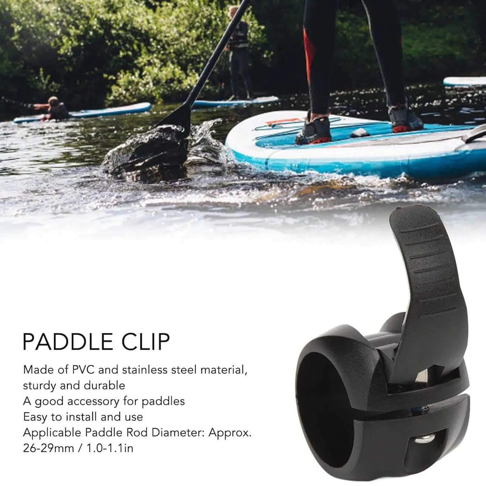 카약 패들 클램프 패들 샤프트 클램프 조절기 퀵 릴리스 교체 부품 수상 스포츠 풀 리버 용 서핑 액세서리