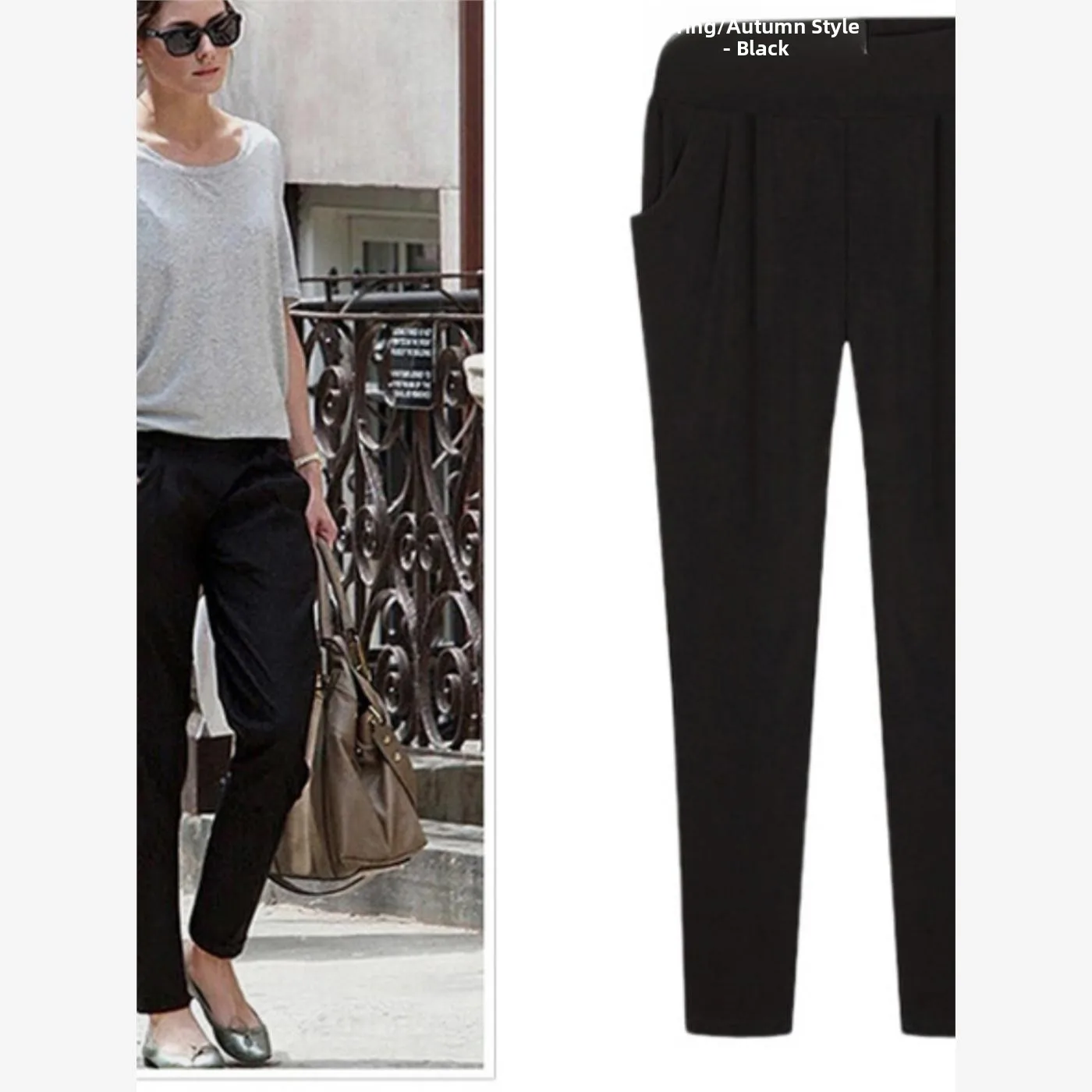 Pantaloni casual larghi da donna taglie forti 6XL Pantaloni slim fit Comodi leggings larghi Design asimmetrico Commute Sle