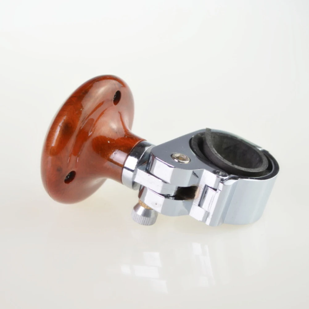 

Metal Assistive 360 Ball Easy Install No Tools Peach Wood Color Car Knob Durable Steering Wheel Ball Steering Wheel