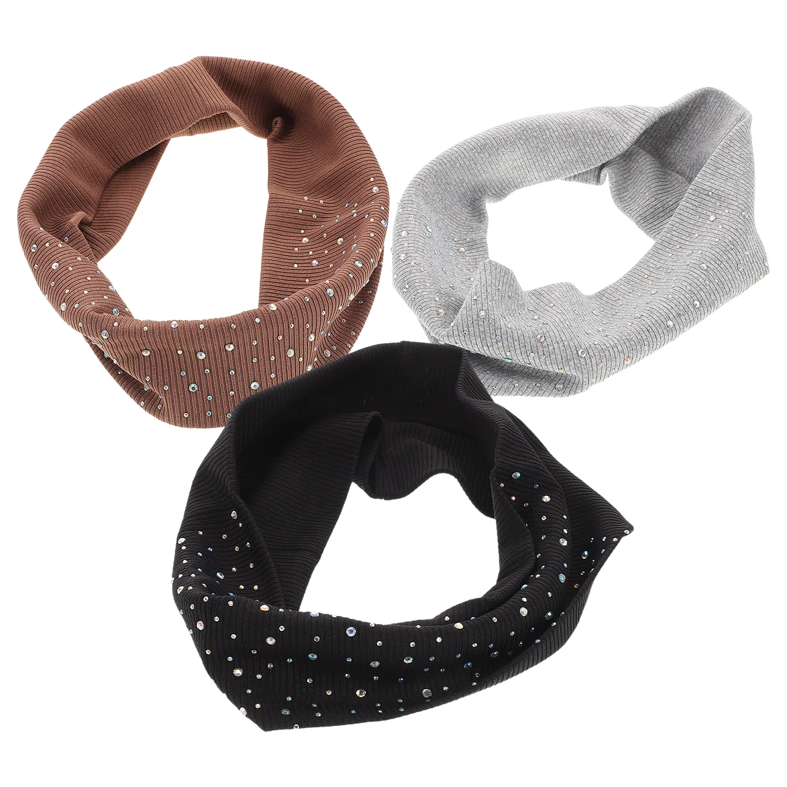 

3pcs Rhinestone Headband For Women Wide Elastic Sports Hair Band Yoga Running Gym Sweatproof Sparkling Athletic Wrap Hair