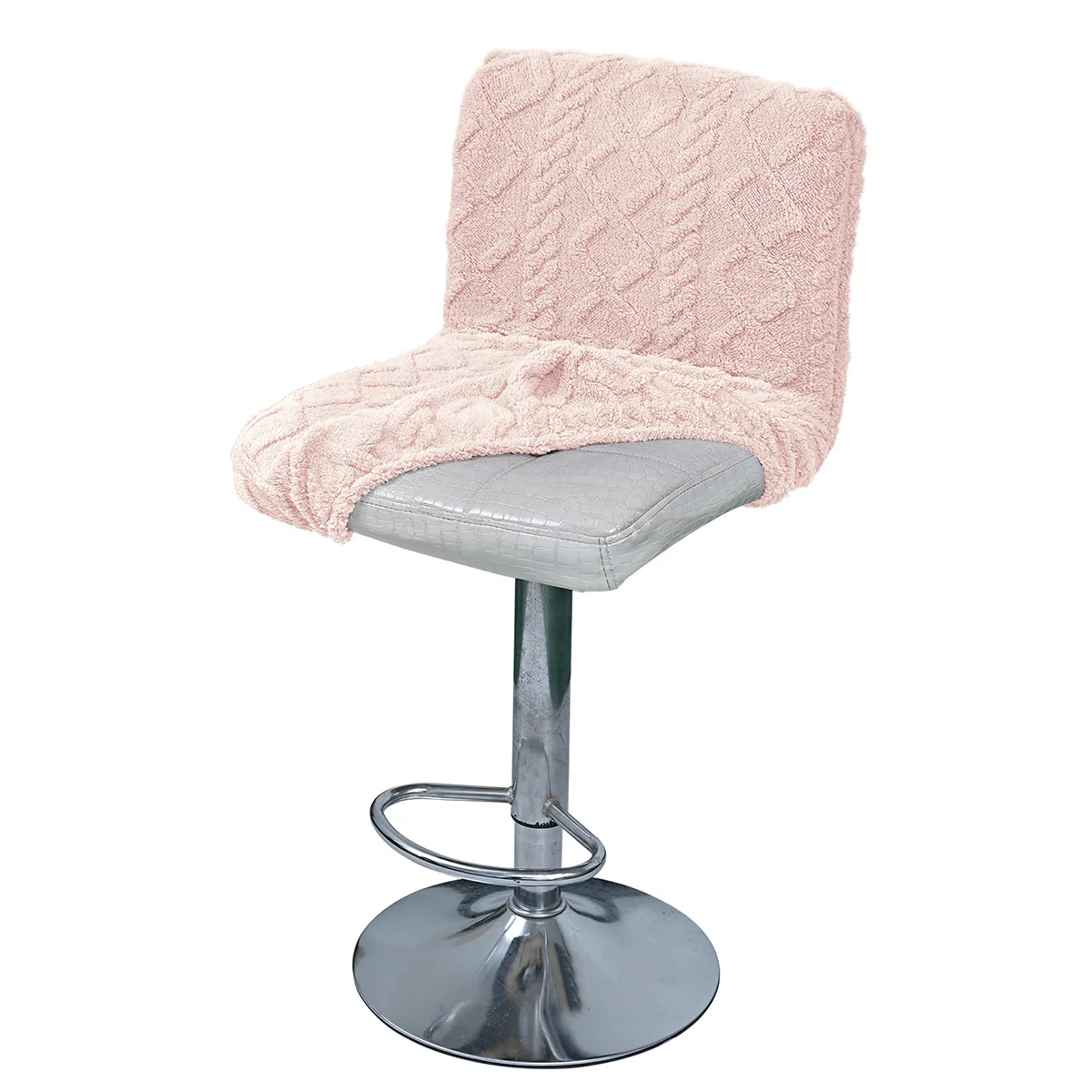 1 PC Jacquard Bar Chair Cover Short Back Bar Stool Seat Slipcovers Hotel Banquet Dining Small Size Chair Case Home Decoration