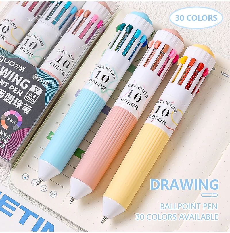 3/6 Teile/schachtel Kreative 10-in-1 Farbige Zeichnung Kugelschreiber Set 88 Farben Hand Konto Zeichnung Stift für Malerei & Studie Markierung – Detail 8