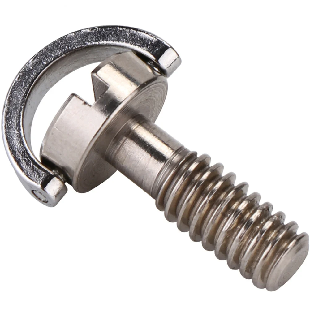 2 PCS D-ring Screw Camera Flathead Slot Tripod Quick Release Adapter SLR Stainless Steel