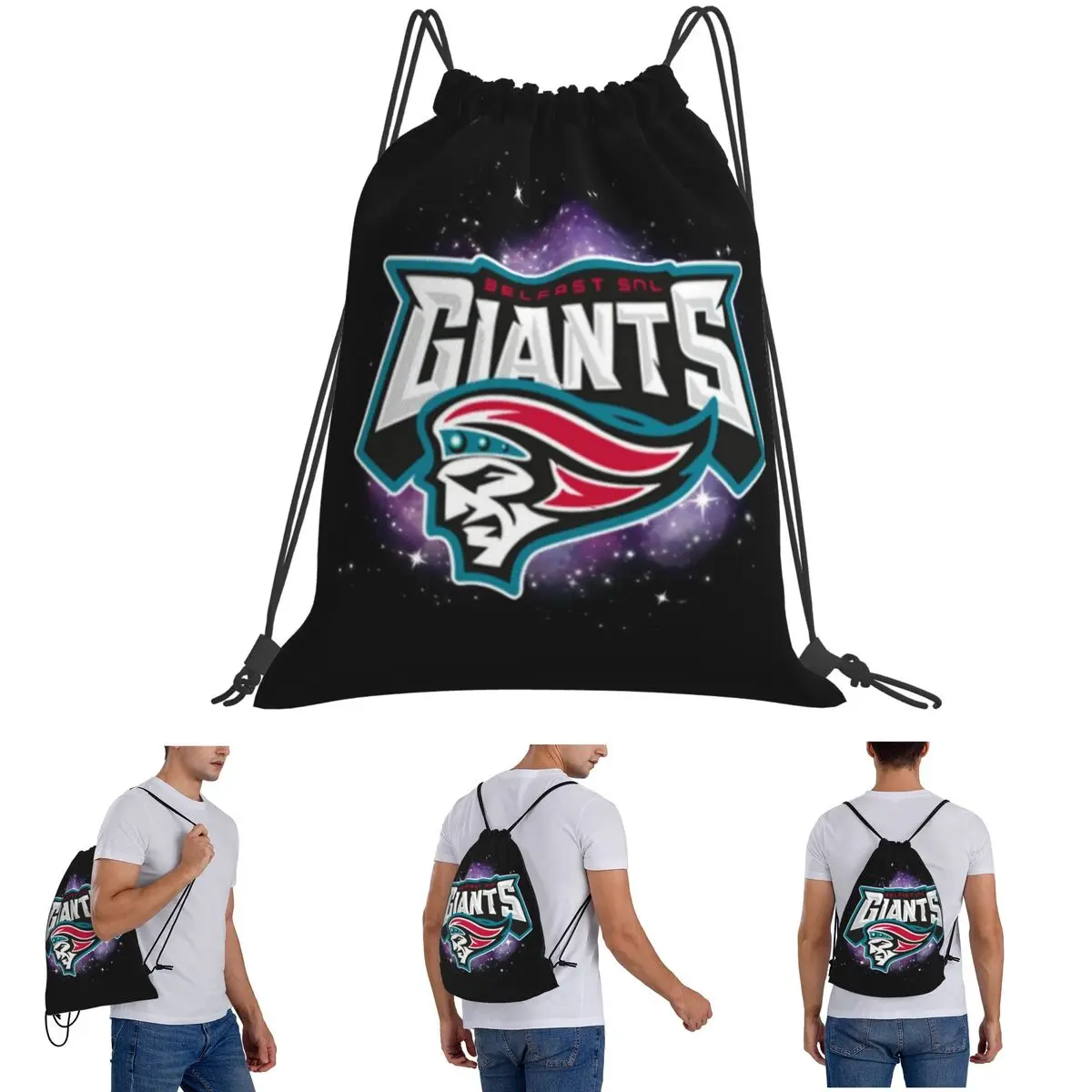 

Рюкзаки для хоккея с шайбой Belfast Giants, повседневные портативные сумки на шнурке, спортивная сумка, сумки для книг для школы путешествий