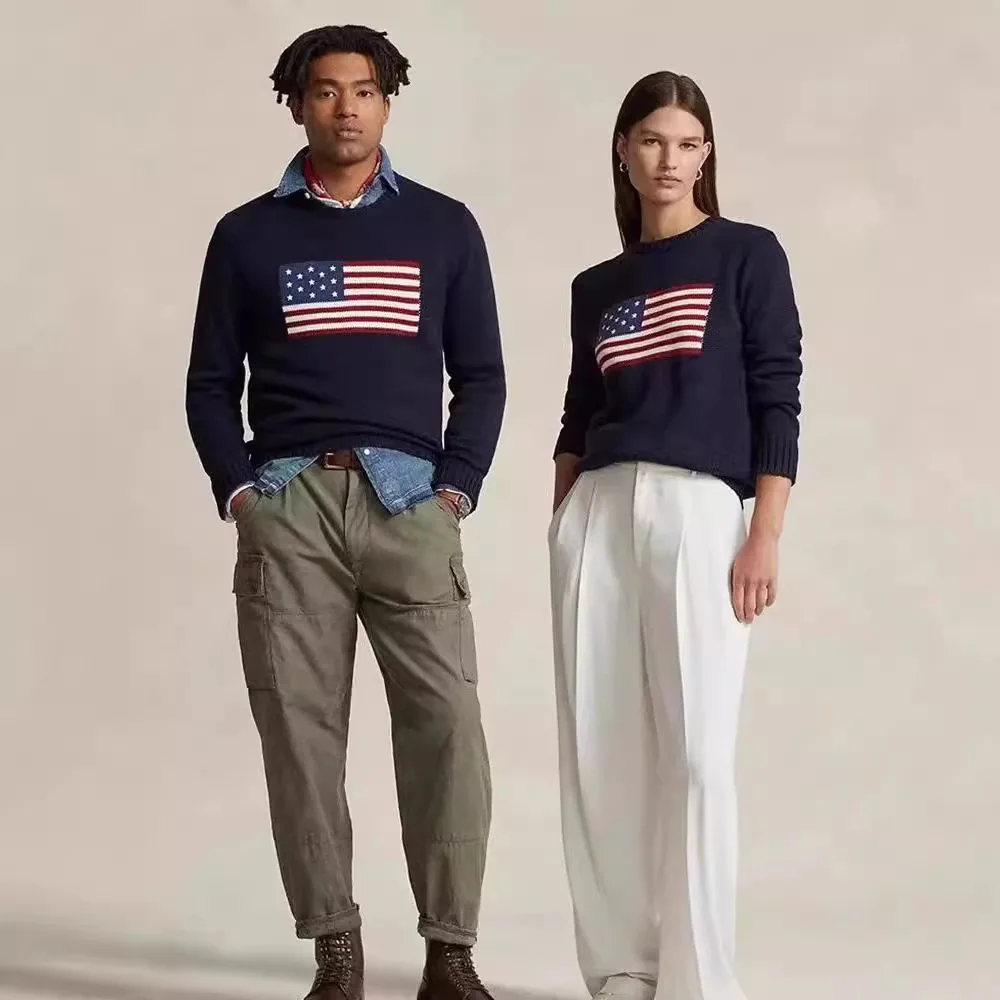 

Женский осенне-зимний свитер большого размера с круглым вырезом — уютный вязаный топ, повседневный европейский и американский стиль, теплый комфорт