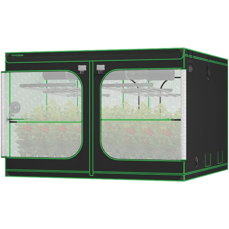 

Grow tent with thick poles, reinforced highly reflective polyester film for indoor hydroponic plants