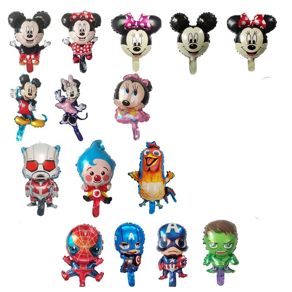 

10pcs Mini Cartoon Balloons Mickey Minnie SpiderMan Hulk Toy Balloon Baby Shower Birthday Party Decor Globos