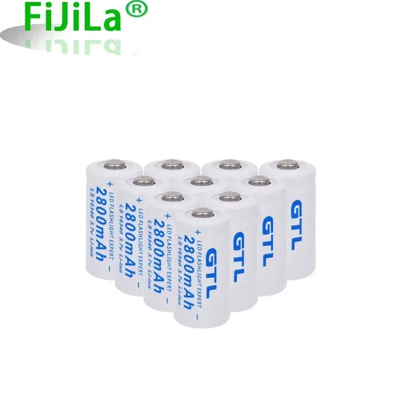 2021 New 3.7V 2800mAh Lithium Li-ion 16340 Battery CR123A Rechargeable Batteries 3.7V CR123 For Laser Pen LED Flashlight Cell