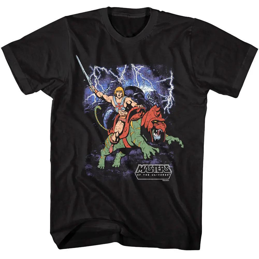 He Man Charging On Battlecat Men'S T Shirt Castle Grayskull Masters Of The Unive